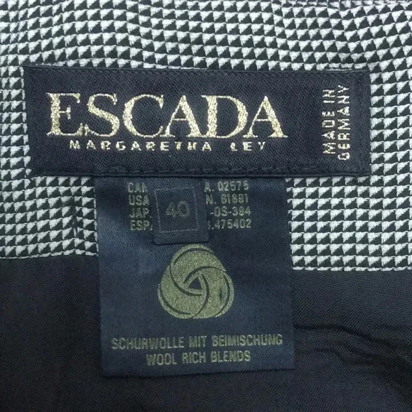 Vintage Escada Check Pencil Skirt - Picture 3 of 5